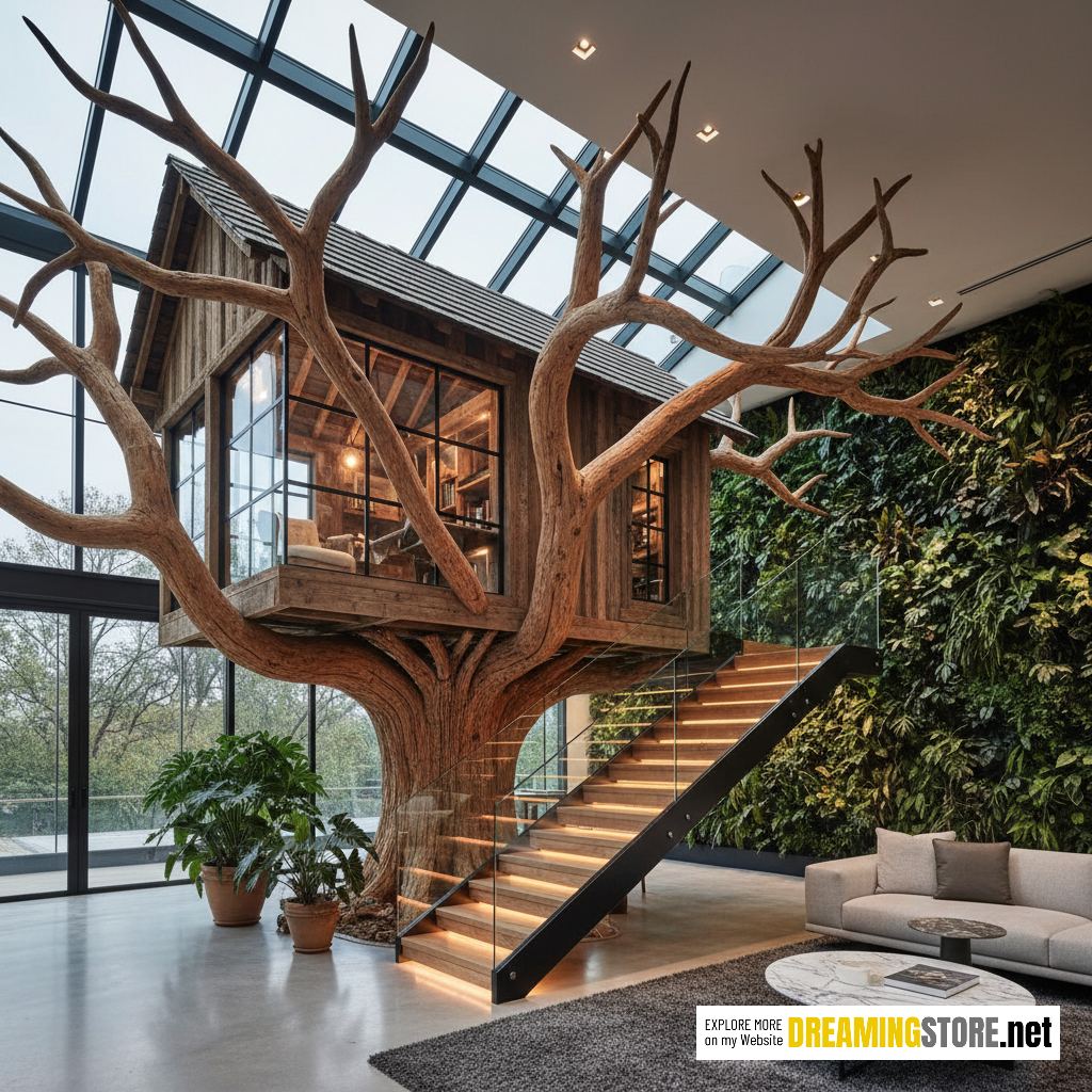 indoor treehouse office