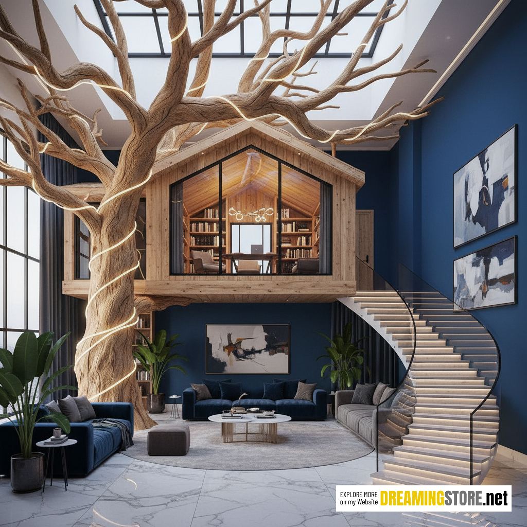 indoor tree house office