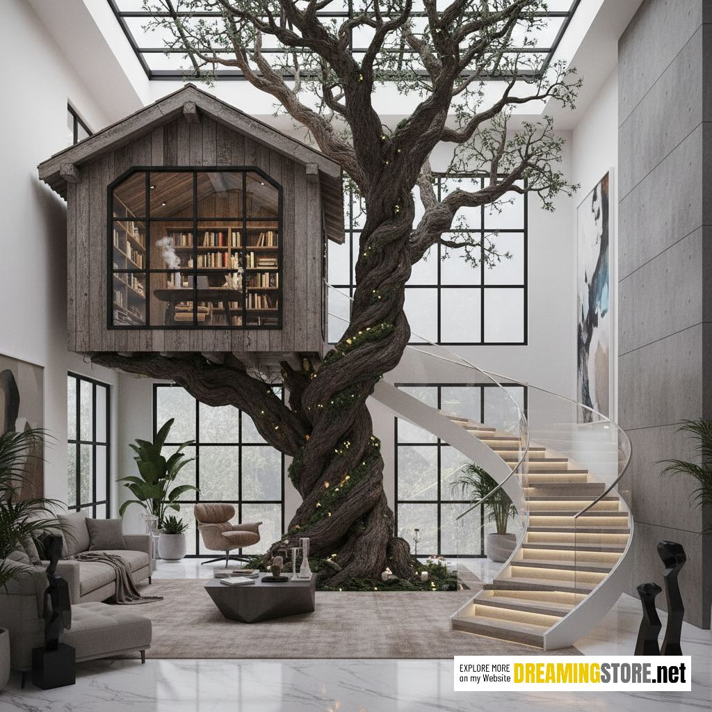 indoor tree house office