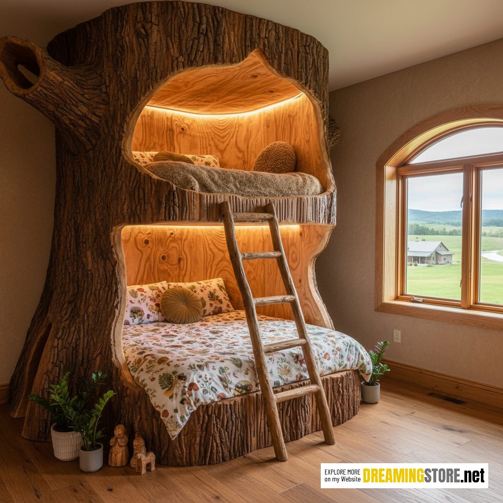 Giant Log Bunk Bed