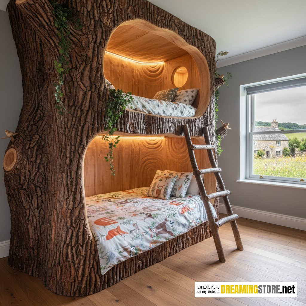 Giant Log Bunk Bed
