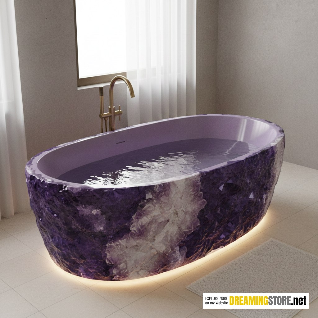Amethyst Crystal Bathtub