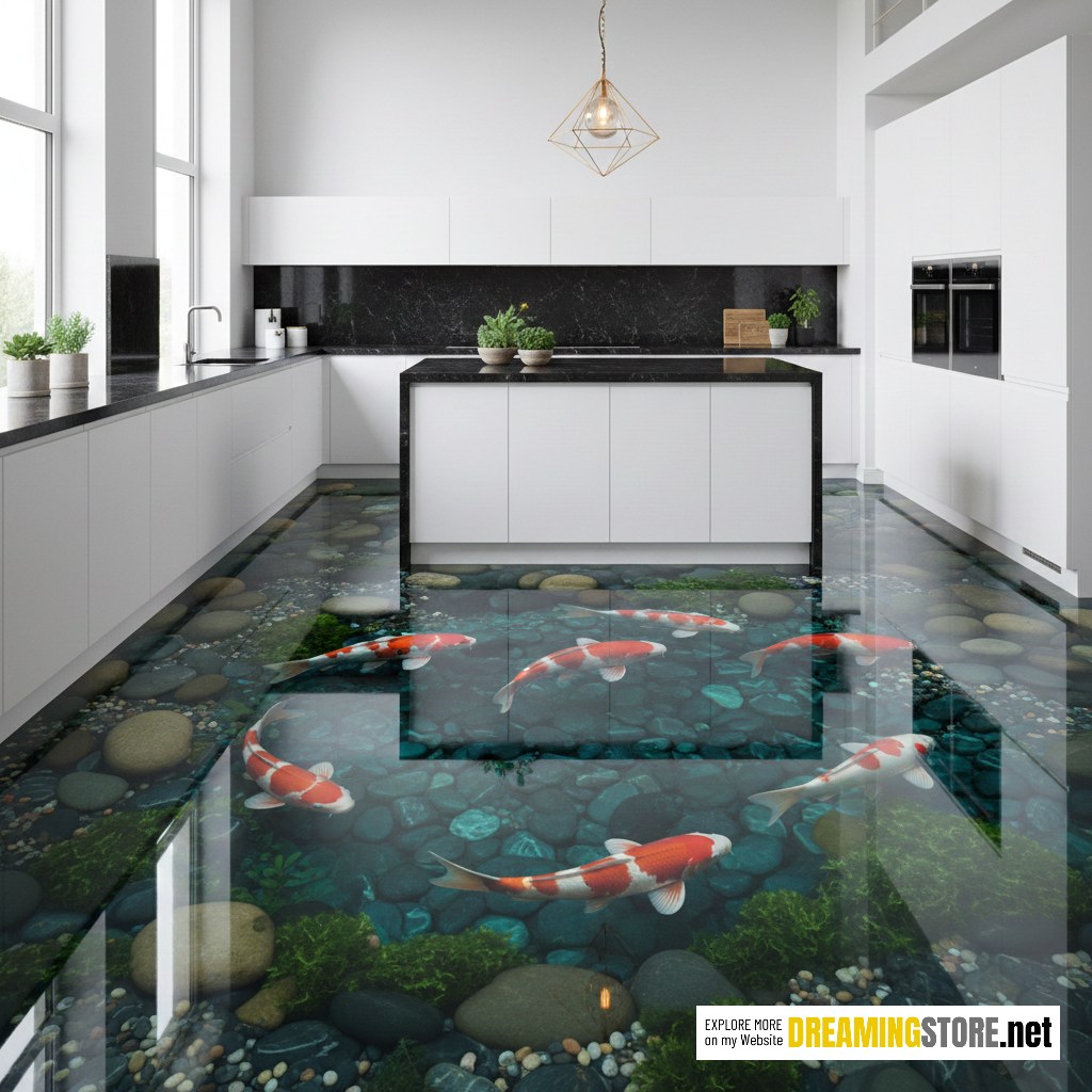 Koi Pond Aquarium Floor