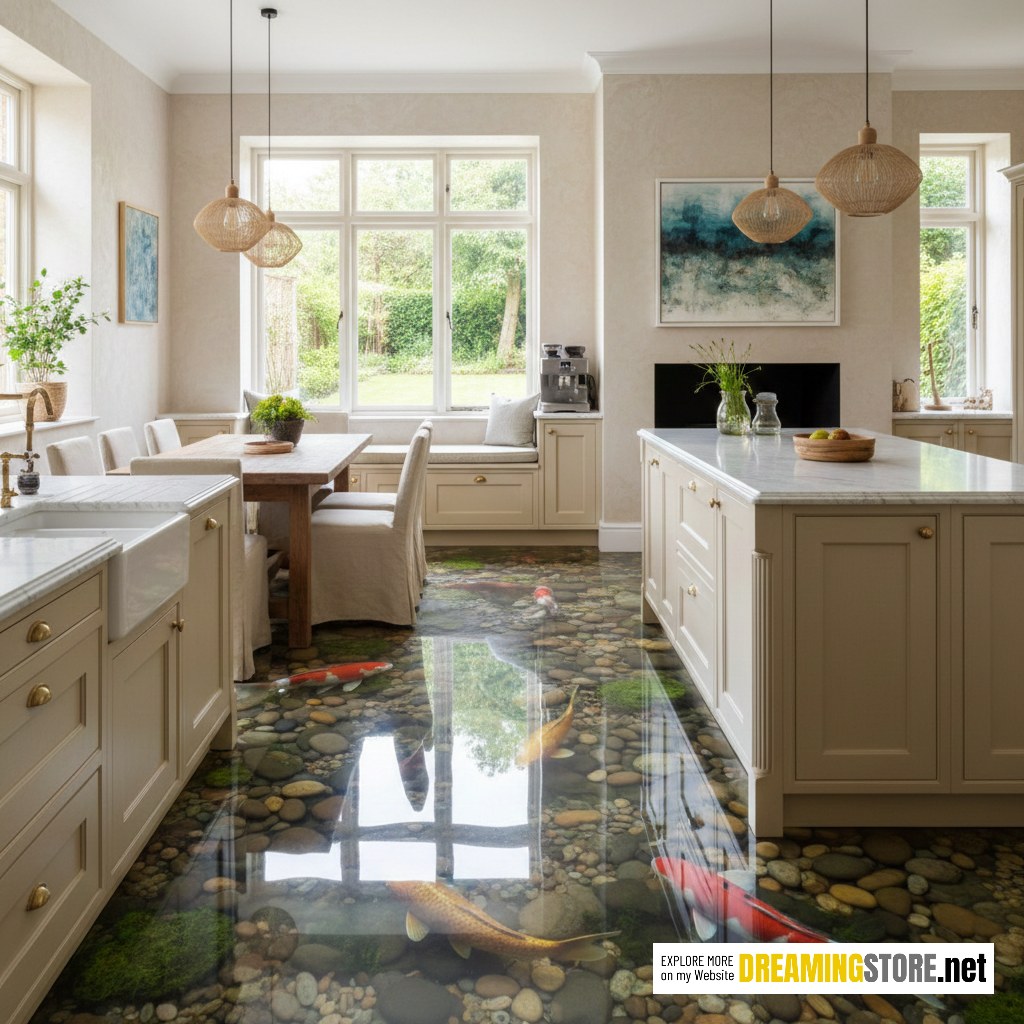 Koi Pond Aquarium Floor