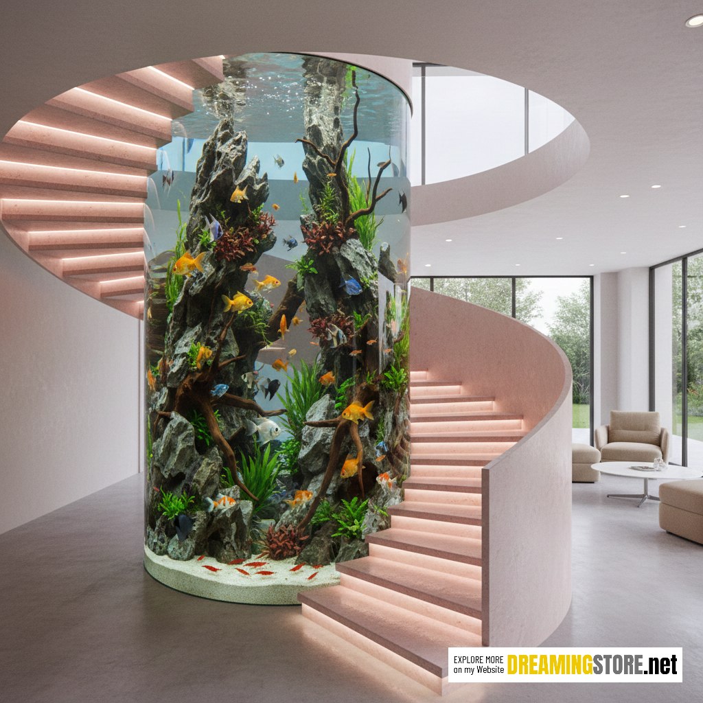 Aquarium Spiral Staircase