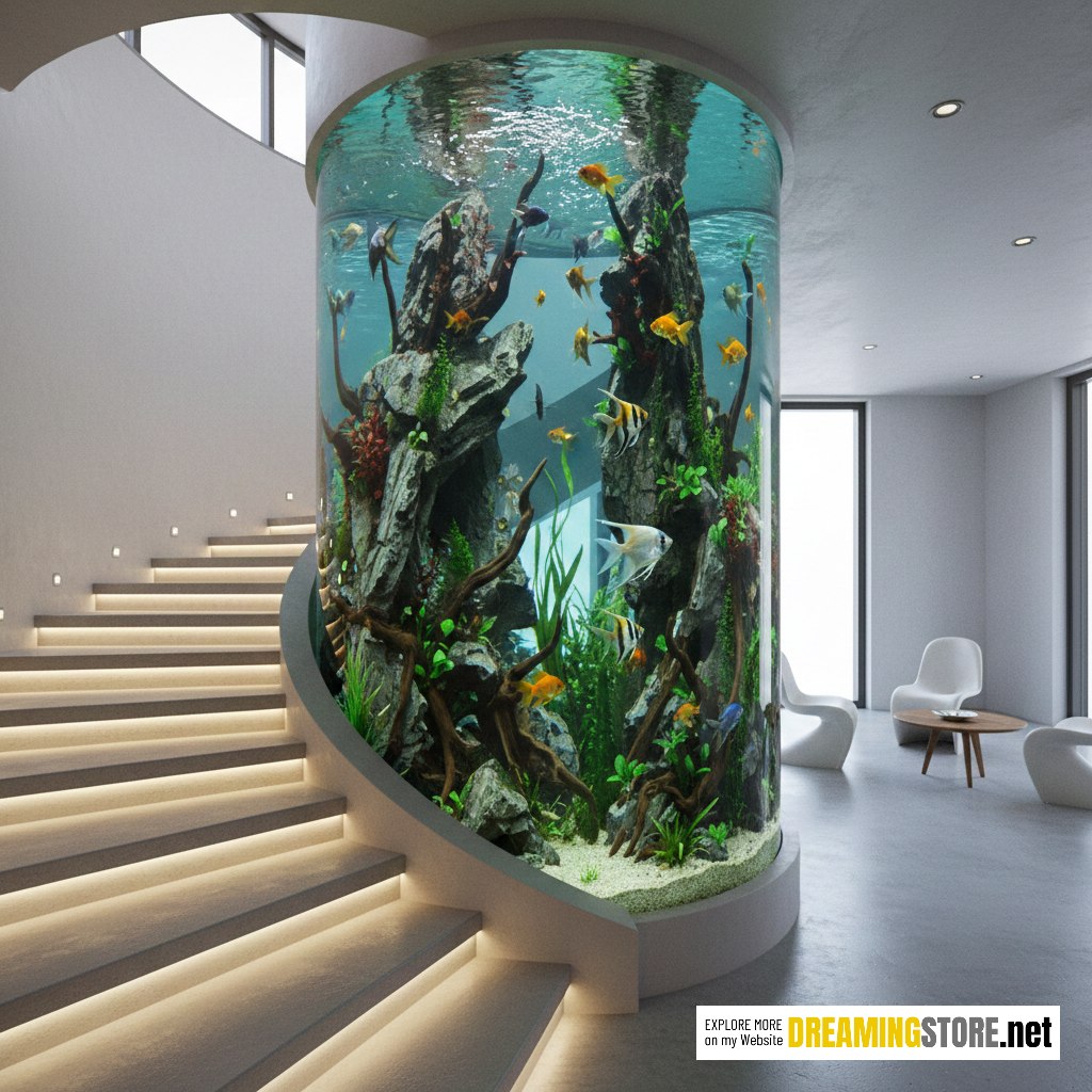 Aquarium Spiral Staircase