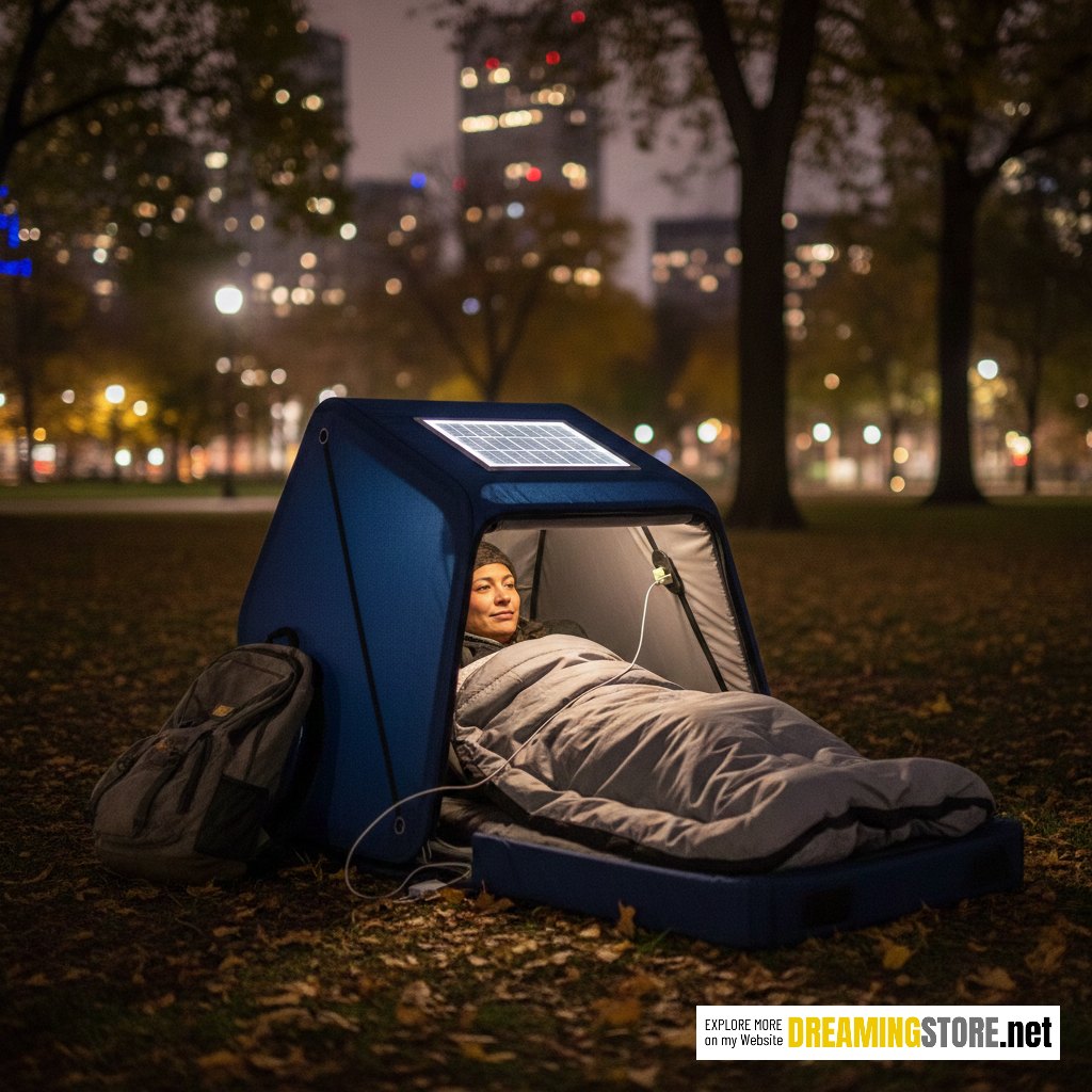 Backpack Bed with Solar Panels