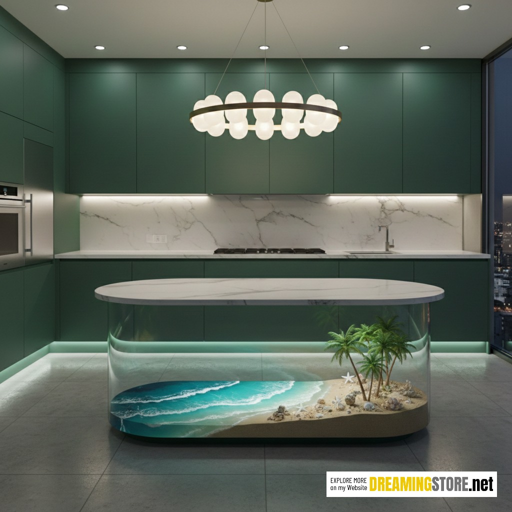 Beach Scene Kitchen Islands