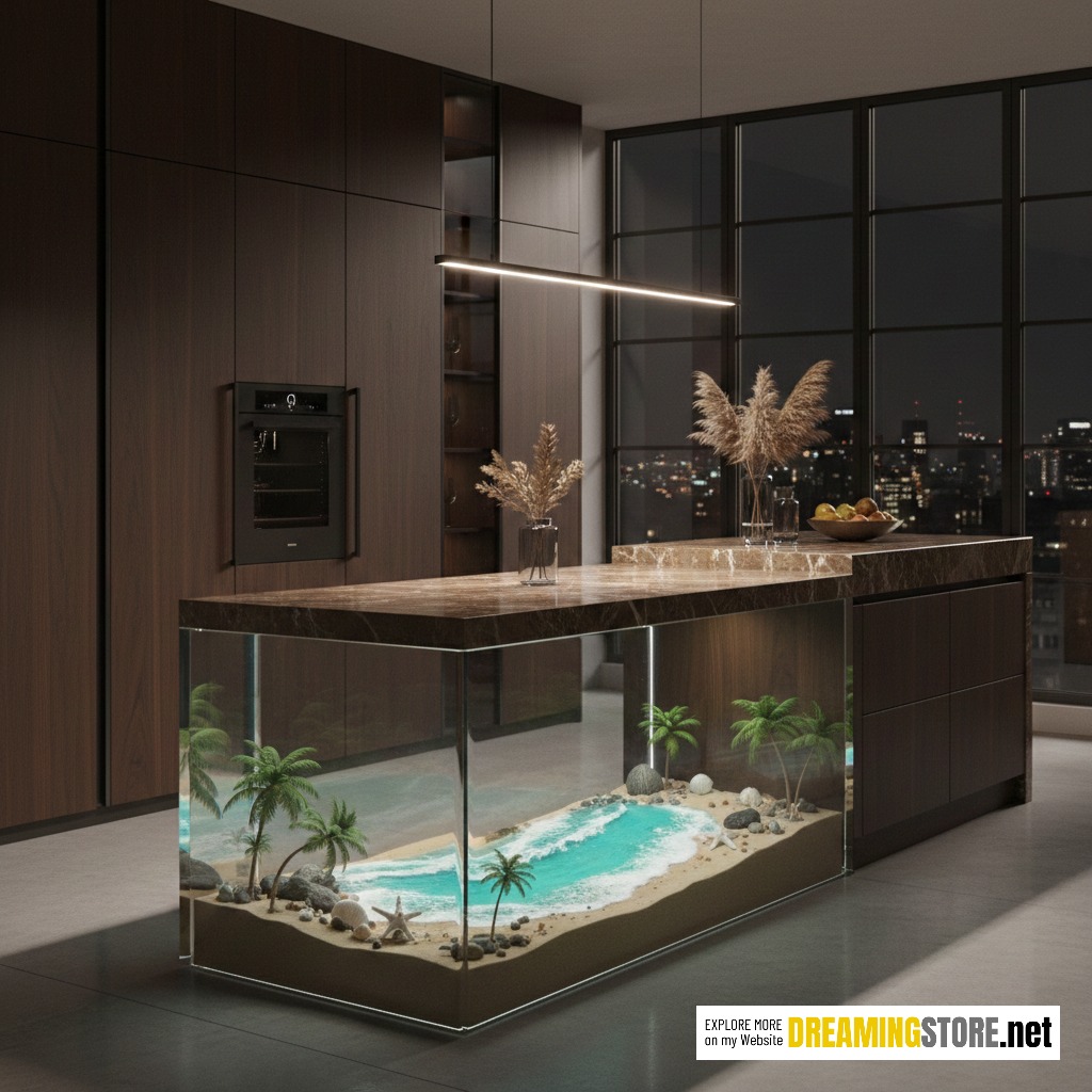 Beach Scene Kitchen Islands