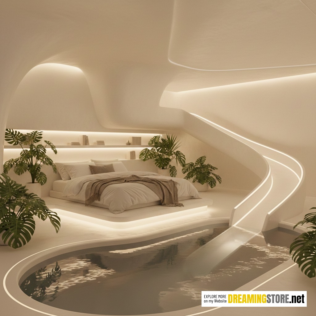 Bedroom with Water Slide