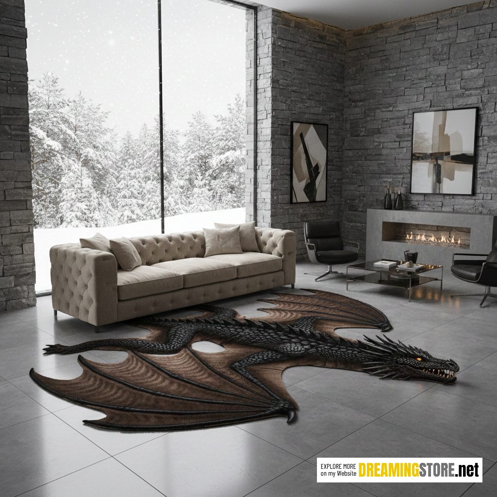 Fur Dragon Rug