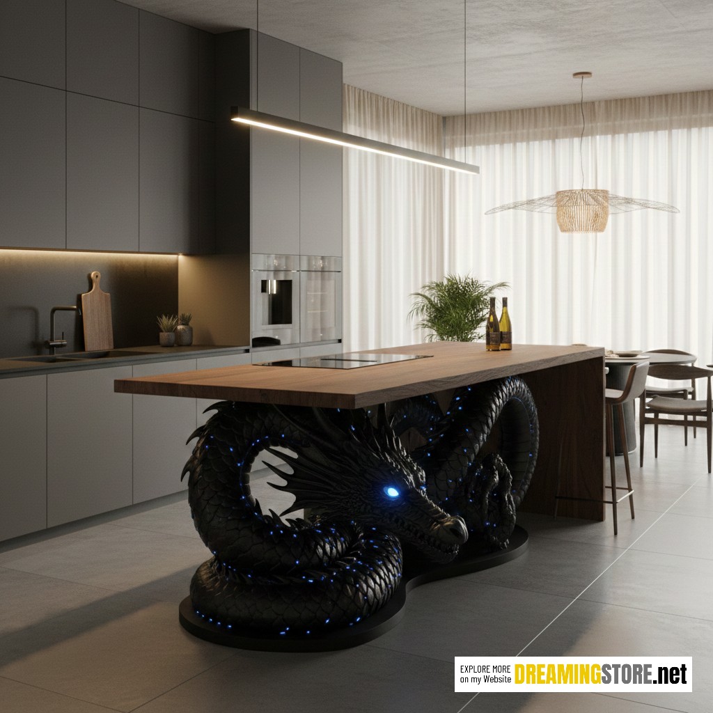 Dragon Epoxy Kitchen Island