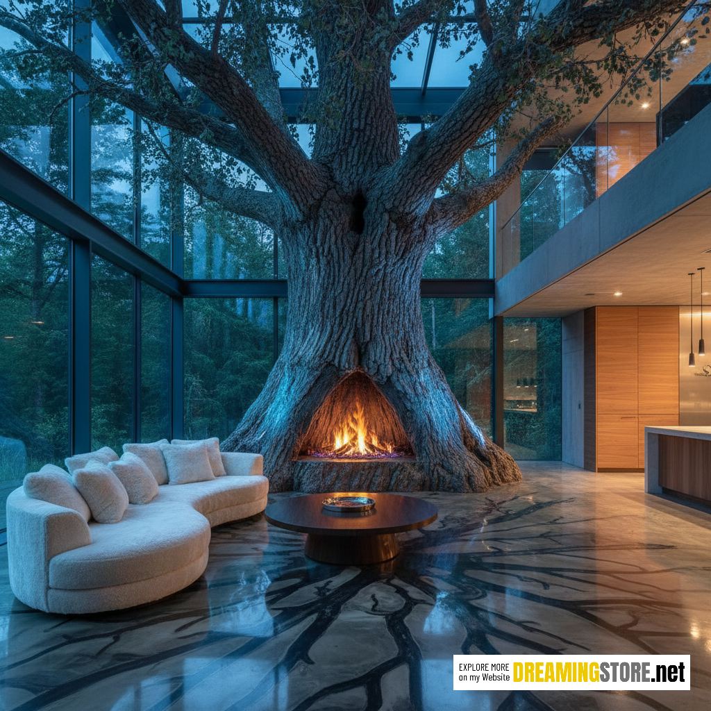 Epic Tree Fireplace