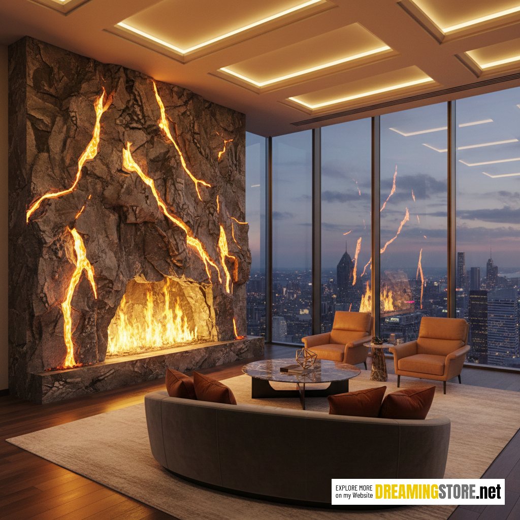Volcanic Stone Fireplaces
