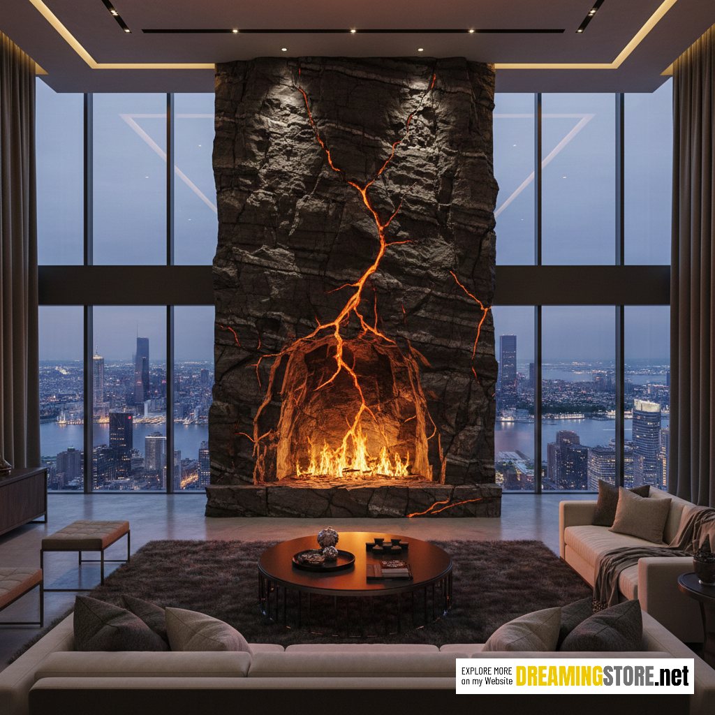 Volcanic Stone Fireplaces