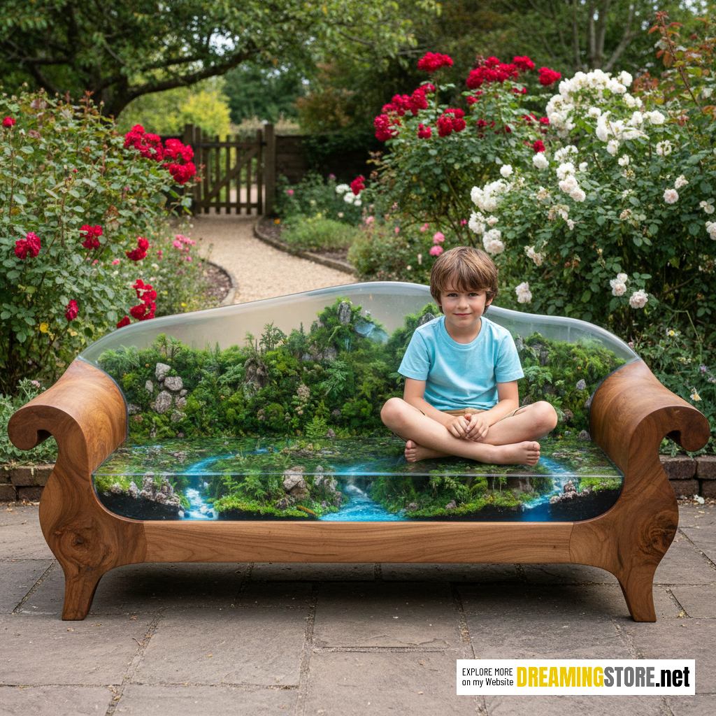 Epoxy Nature Scene Sofa