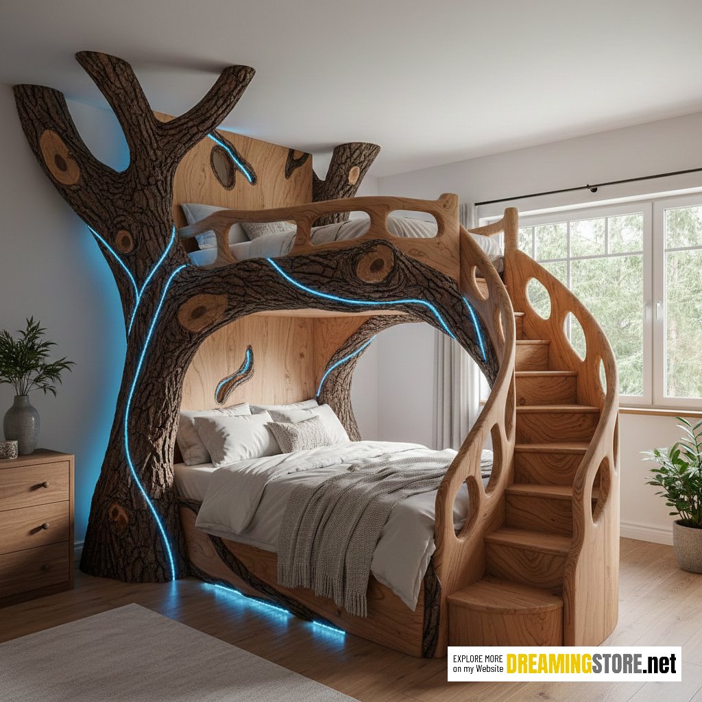 Tree Trunk Bunk Bed