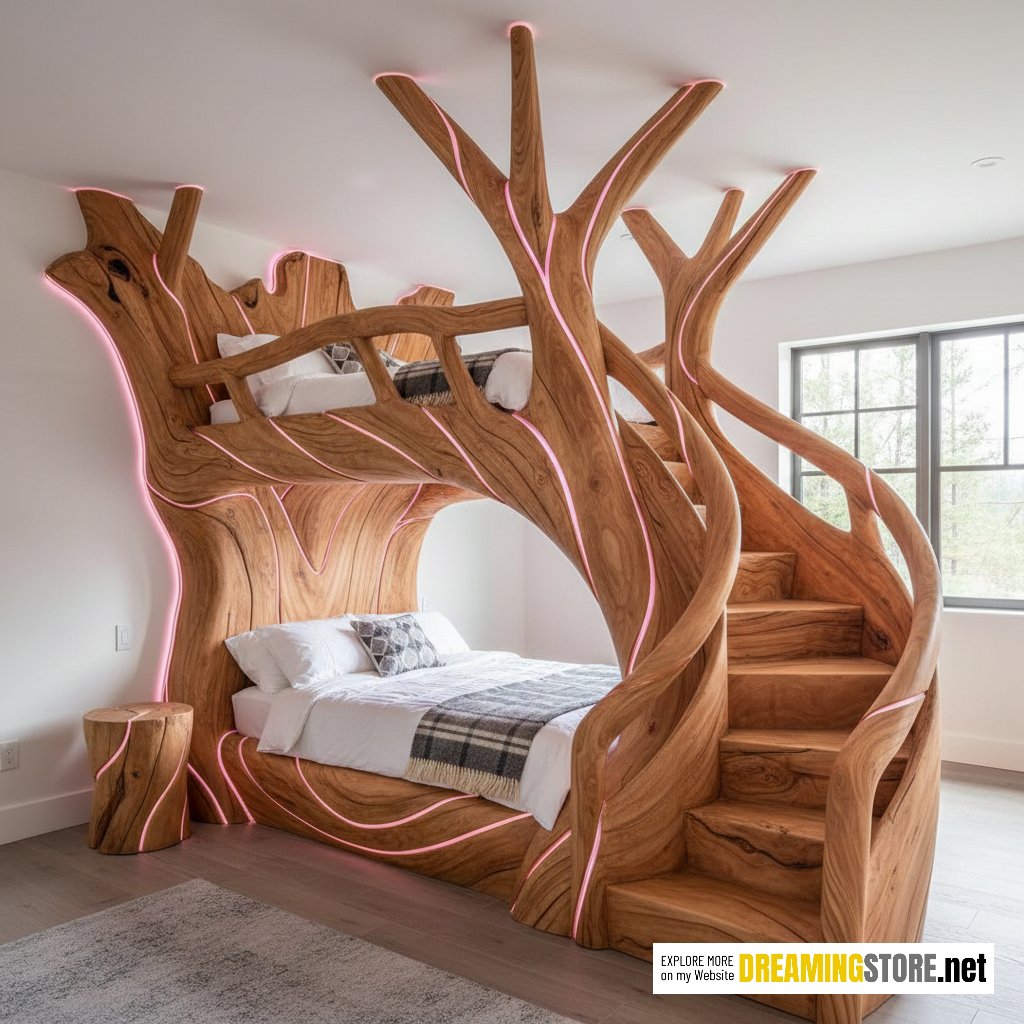 Tree Trunk Bunk Bed