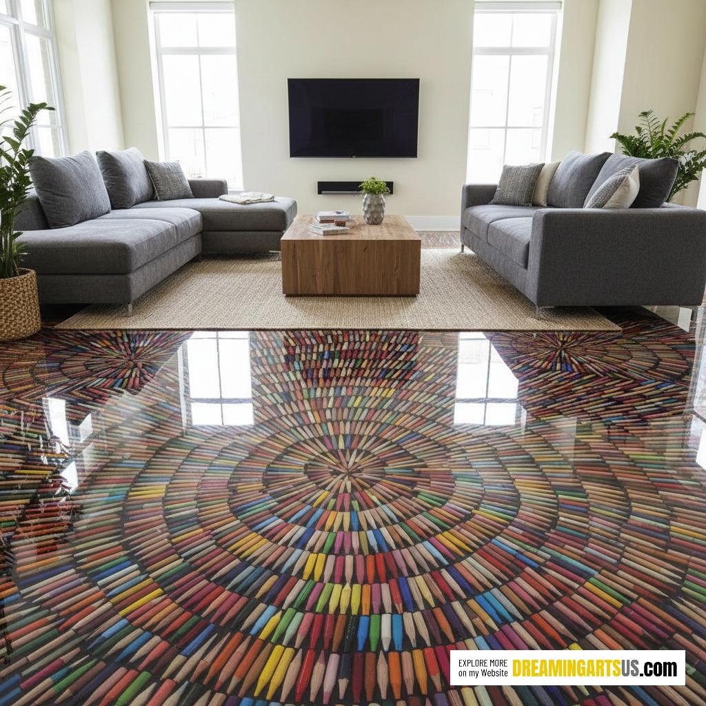 Colored Pencil Epoxy Floors