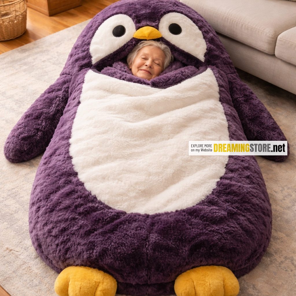 Fluffy Penguin Sleeping Bag