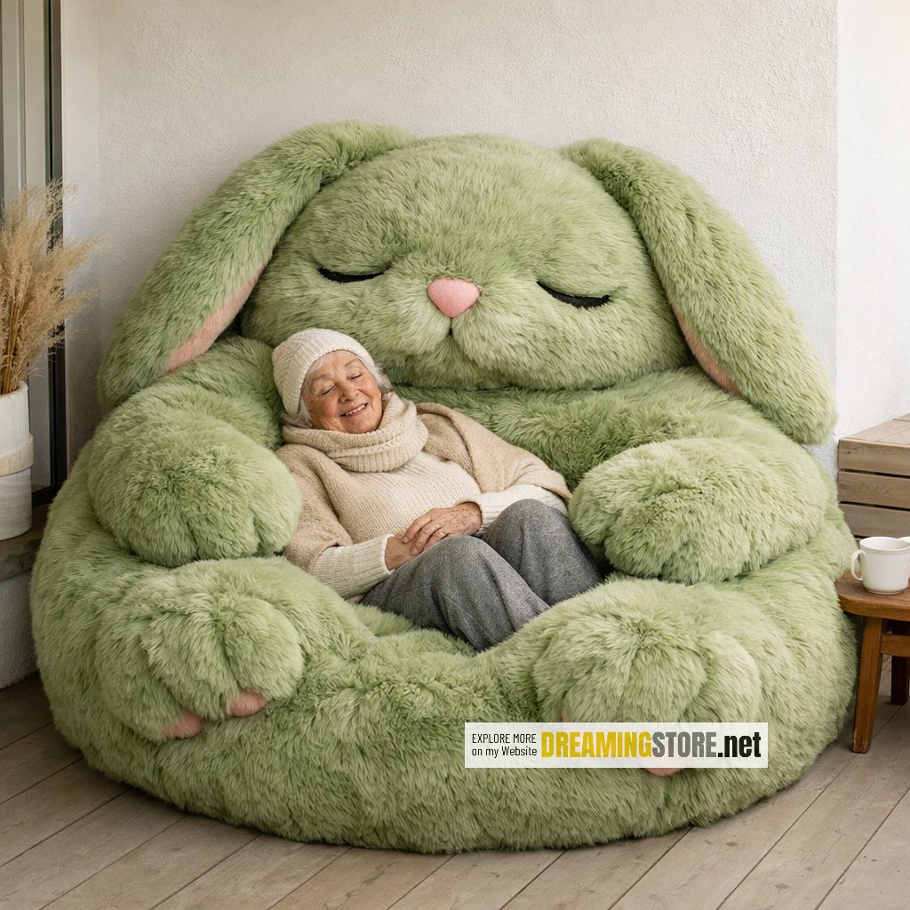 Fluffy Bunny Bean Bag