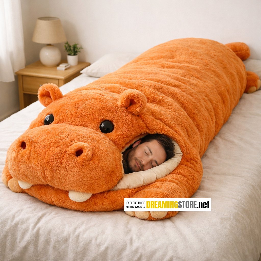 Hippo-Shaped Sleeping Bag