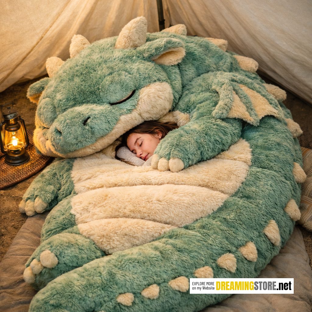 Fluffy Dragon Sleeping Bag