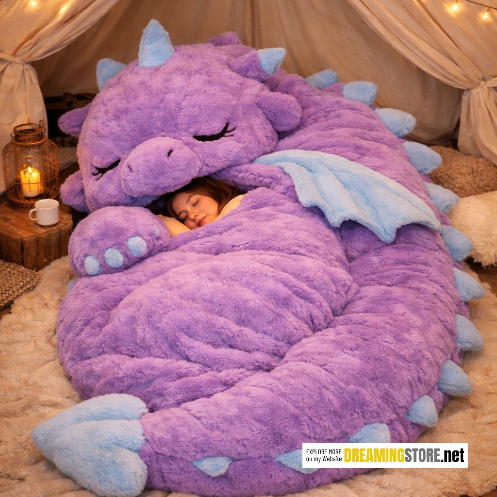 Fluffy Dragon Sleeping Bag
