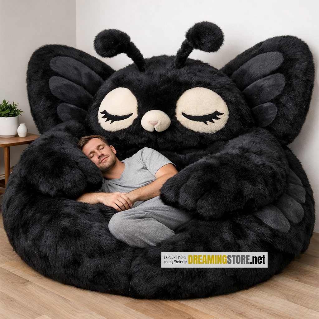 Fluffy Butterfly Bean Bag