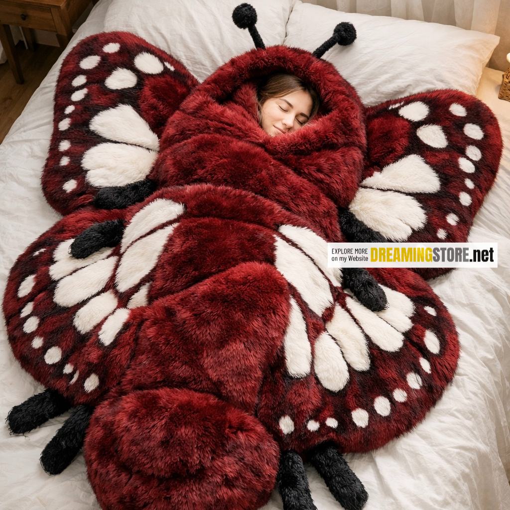 butterfly-shaped sleeping bag