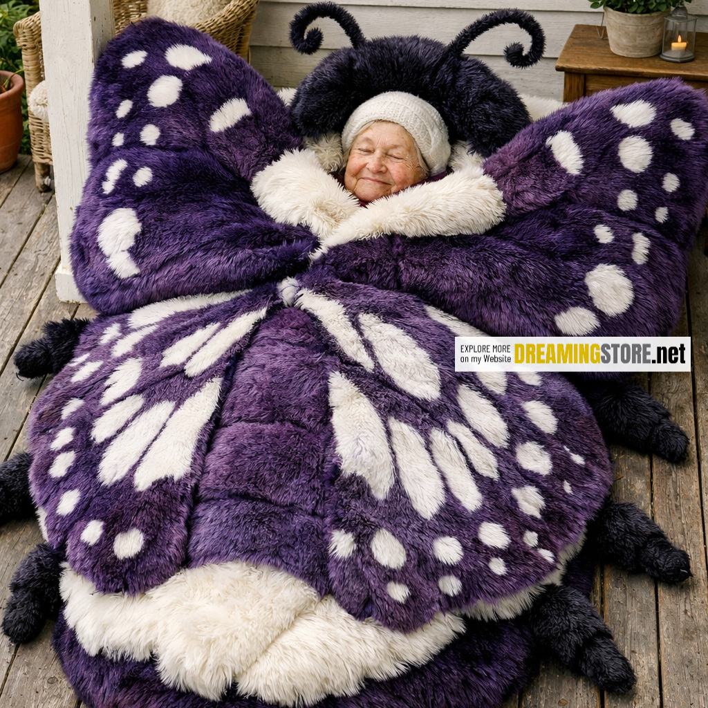 butterfly-shaped sleeping bag
