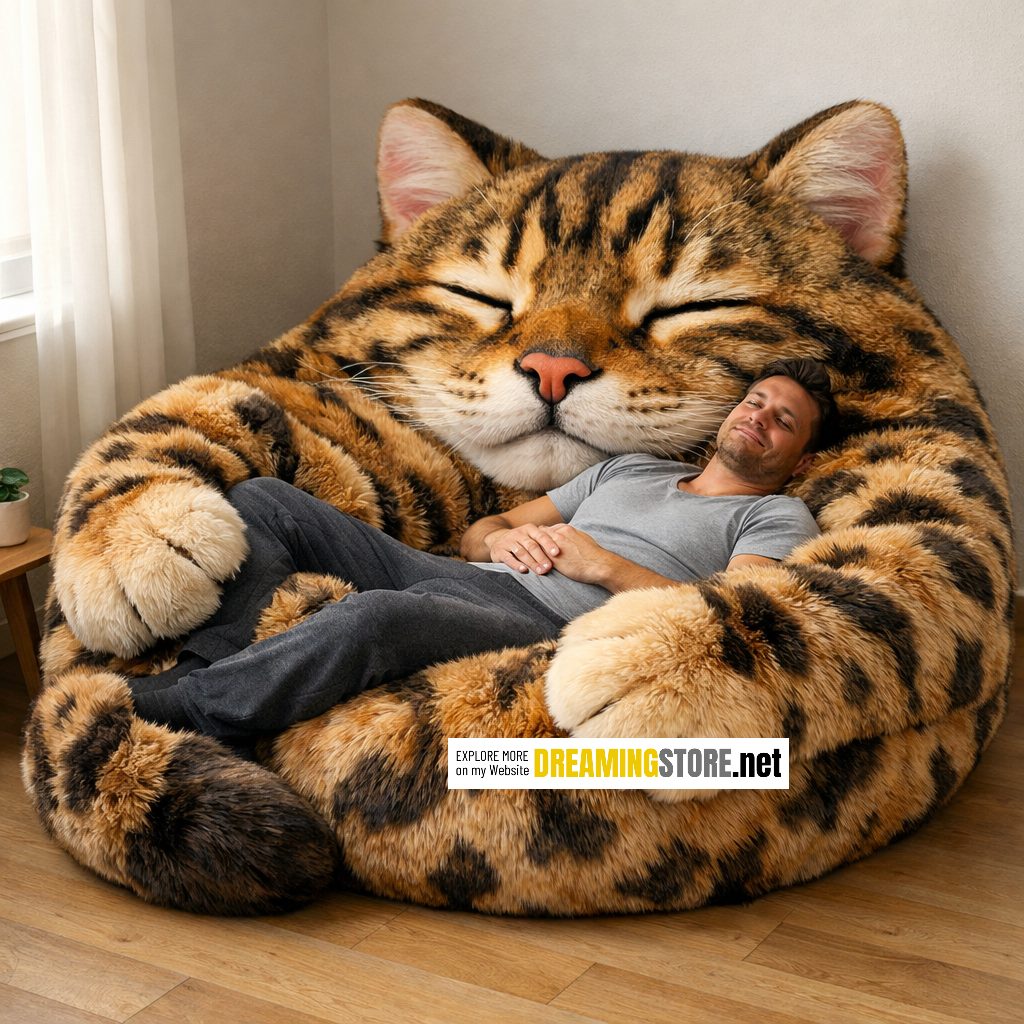 Fluffy Cat Bean Bag