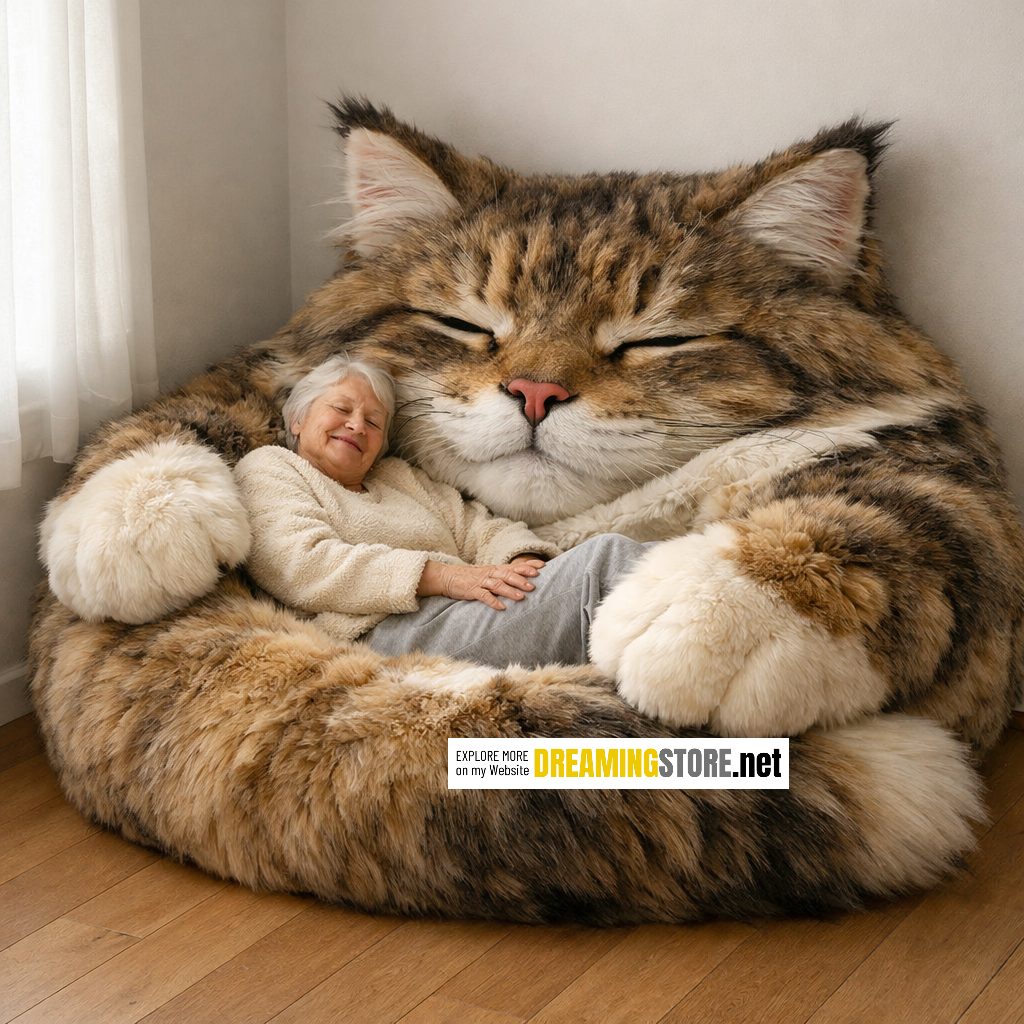 Fluffy Cat Bean Bag