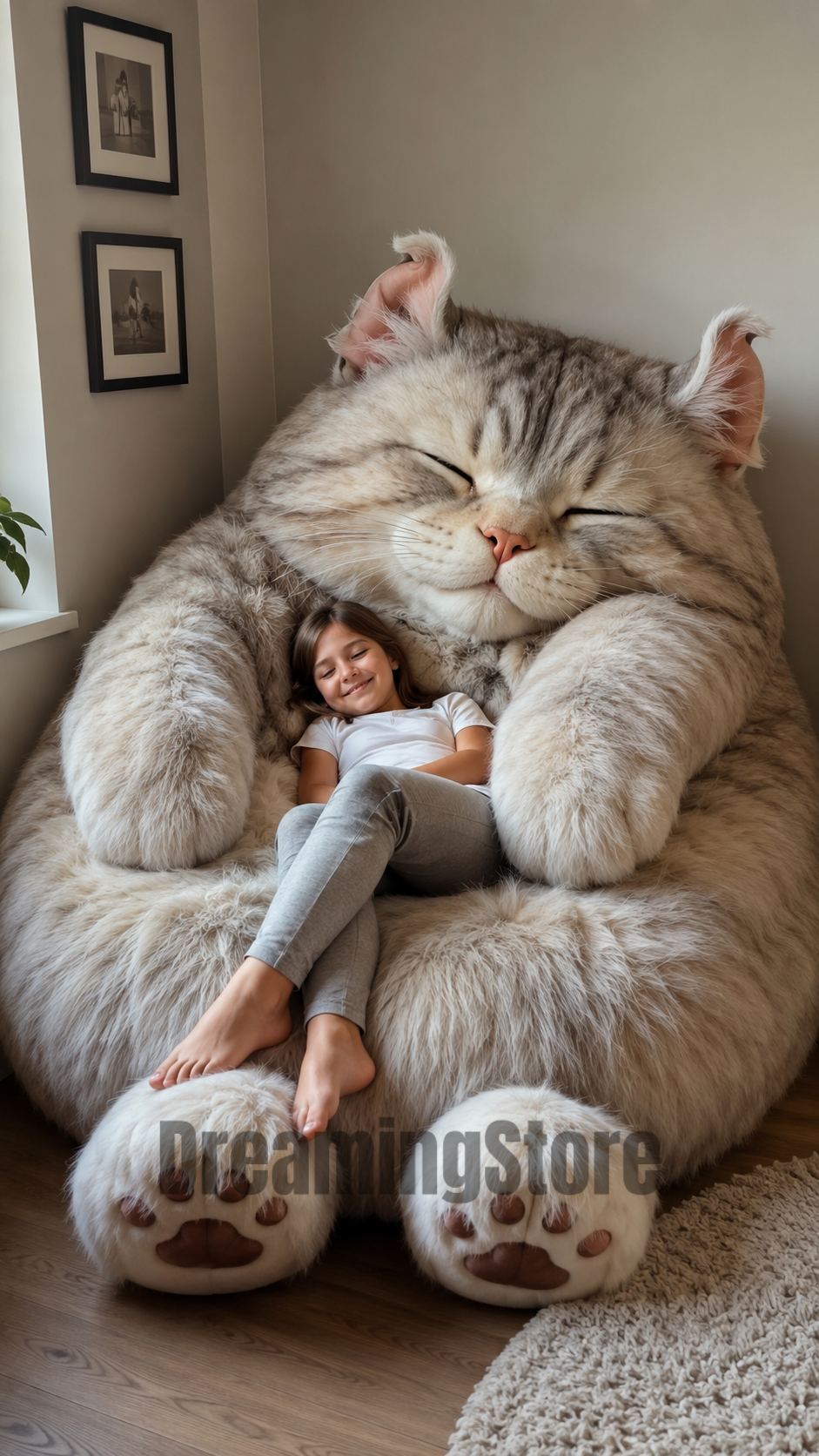 Fluffy Cat Bean Bag
