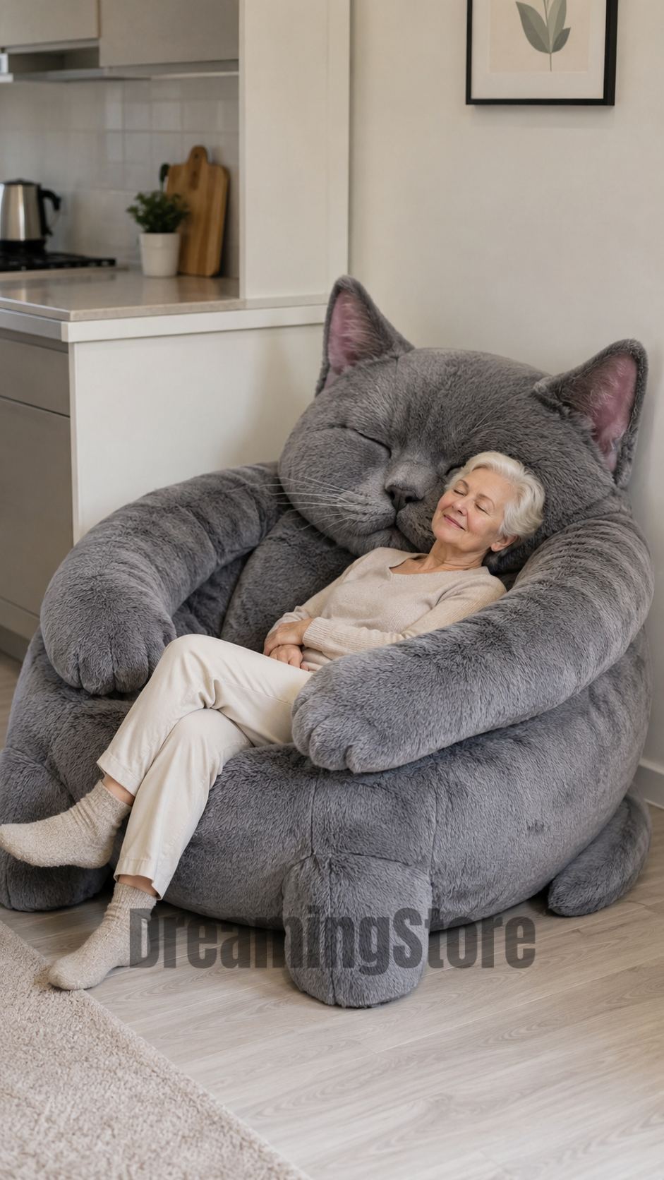 Fluffy Cat Bean Bag