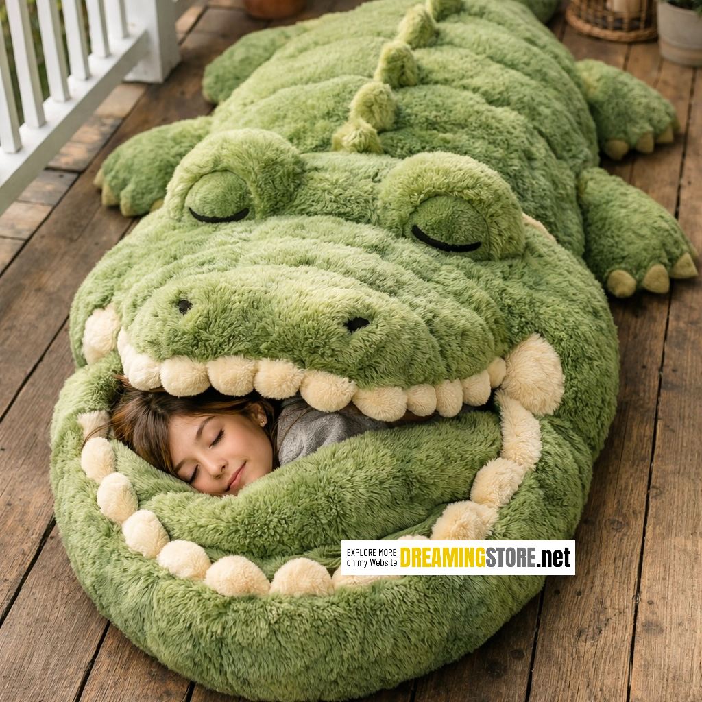 Fluffy Crocodile Sleeping Bag
