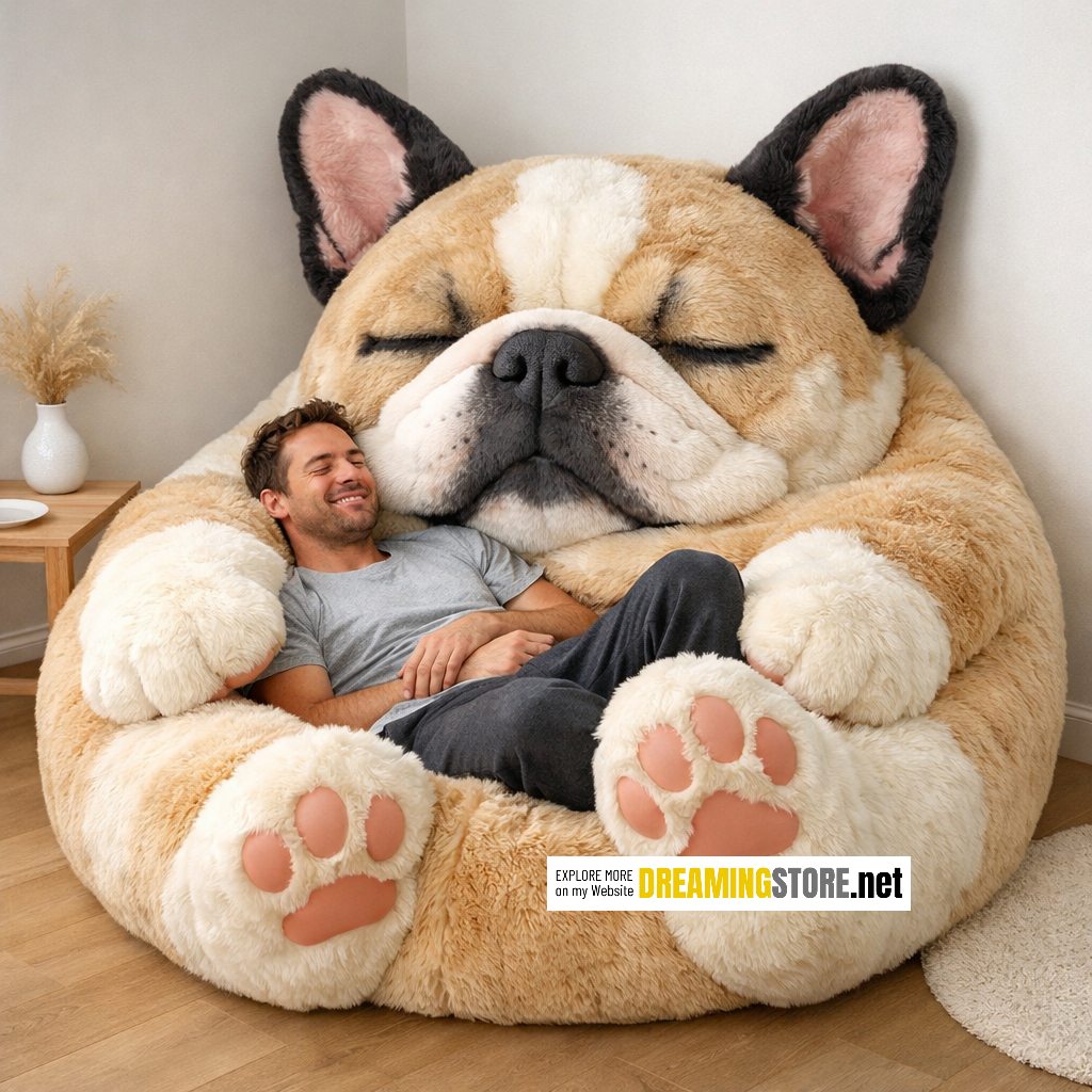Fluffy Dog Bean Bag