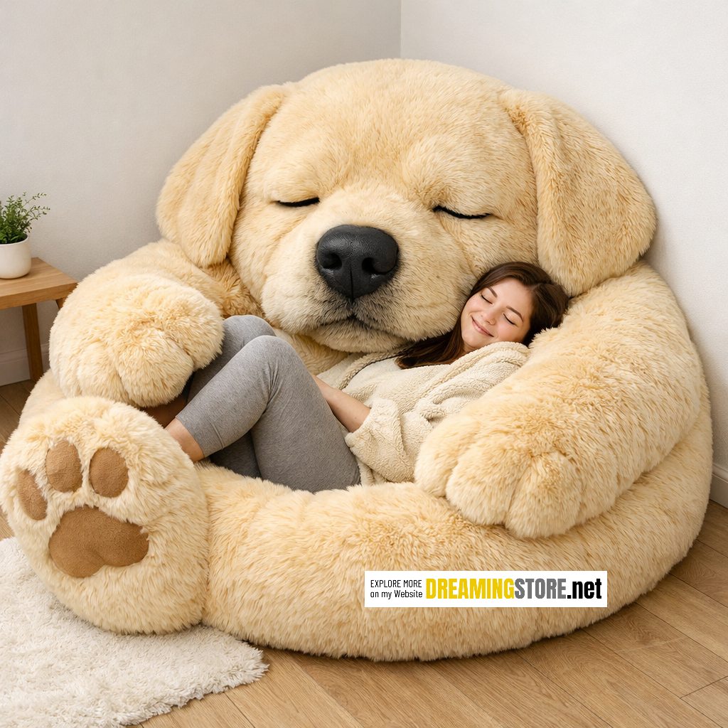 Fluffy Dog Bean Bag