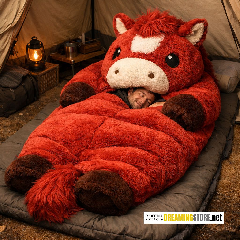 Fluffy Horse Sleeping Bag