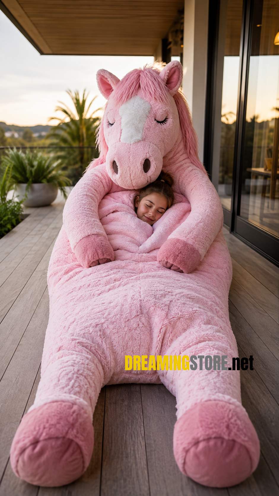 Cute Fluffy Horse Sleeping Bag
