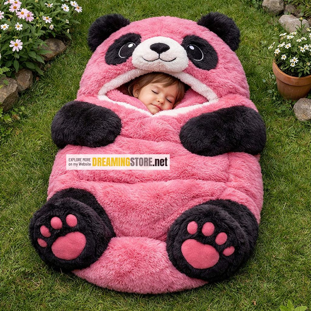 panda-shaped sleeping bags