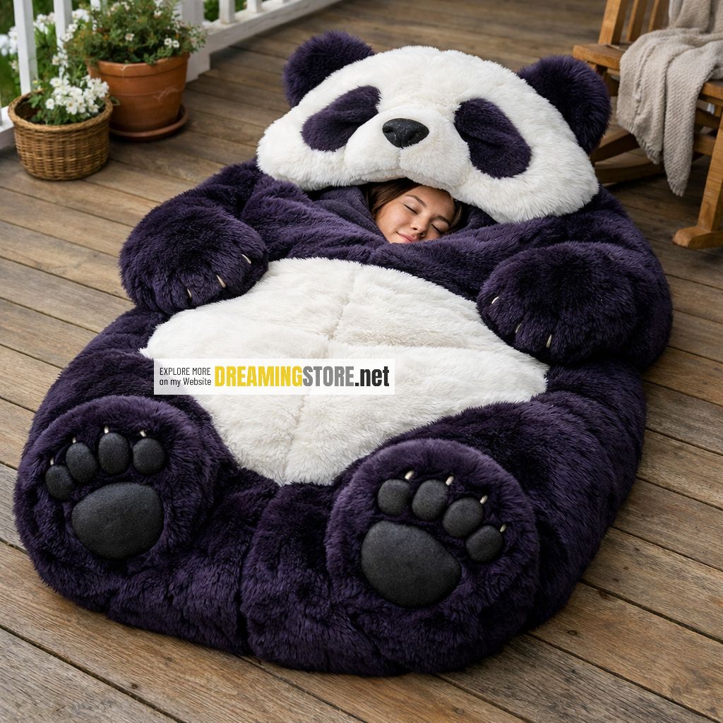panda-shaped sleeping bags