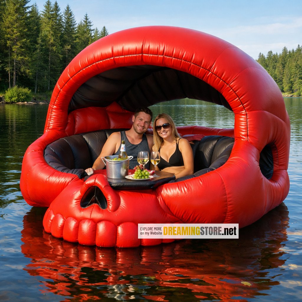 Inflatable Skull Lake Float