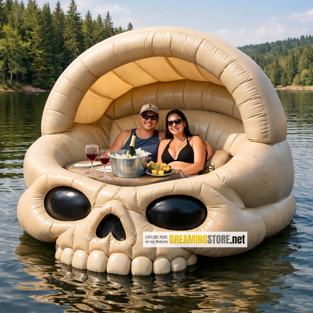Inflatable Skull Lake Float