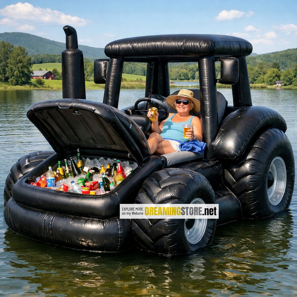 inflatable tractor lake float