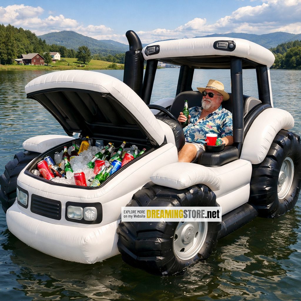 inflatable tractor lake float