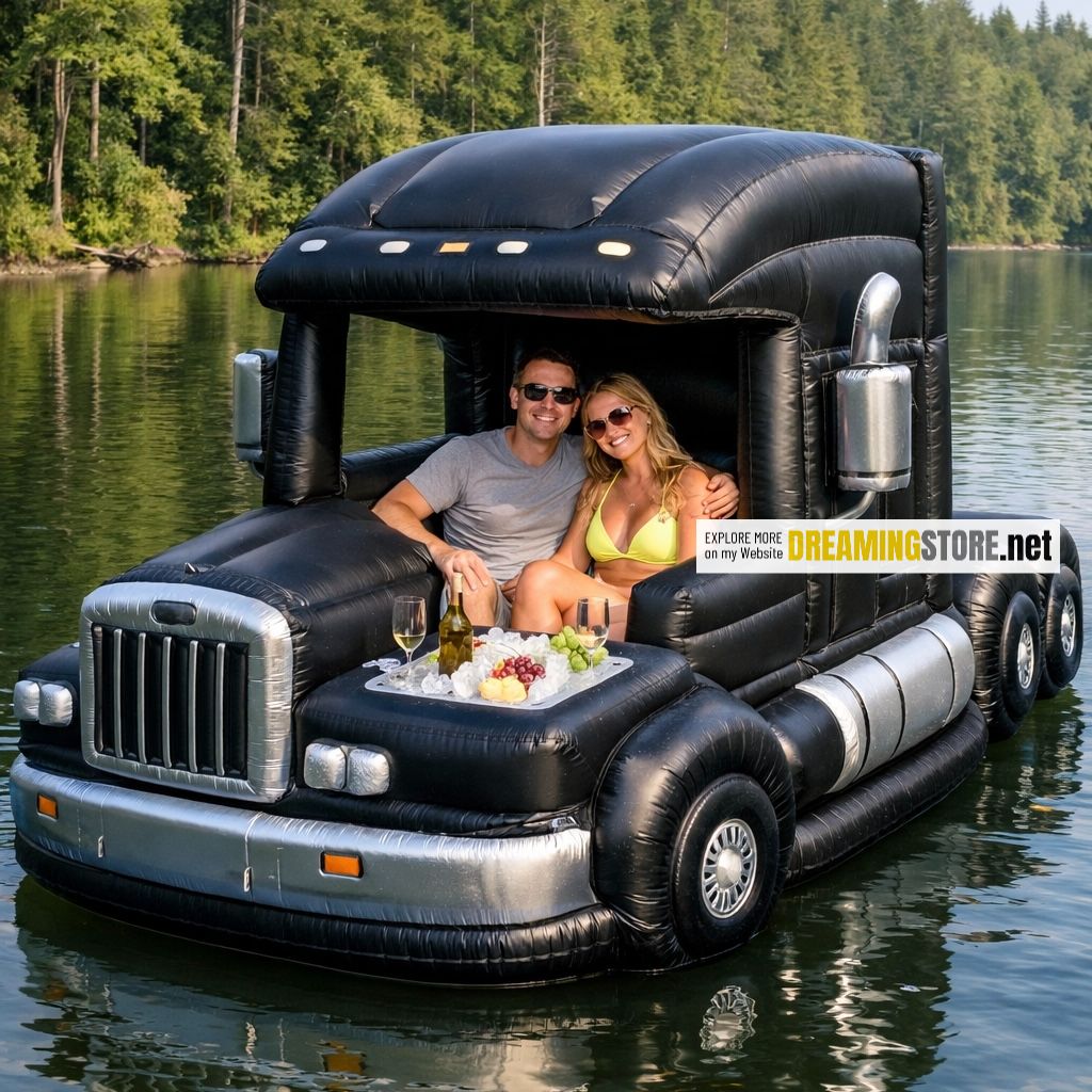 Semi-Truck Lake Floats