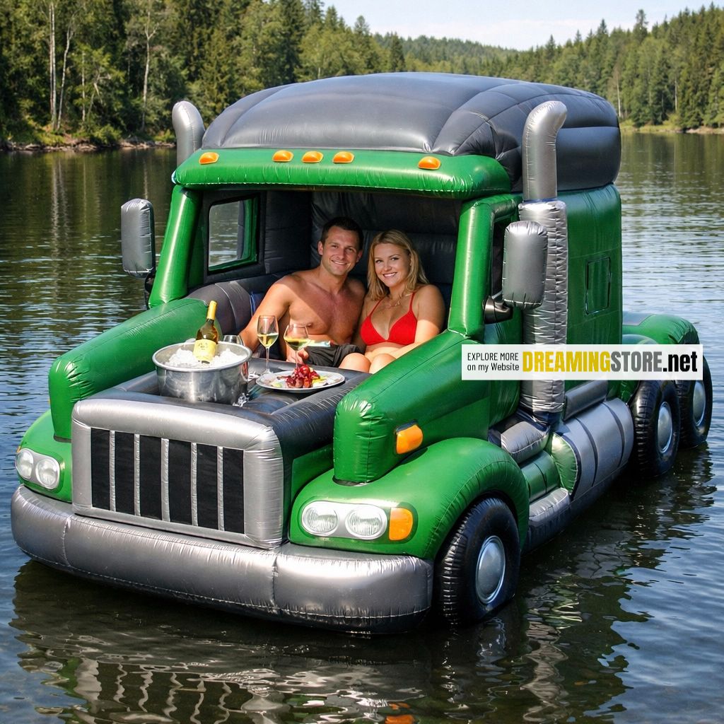 Semi-Truck Lake Floats