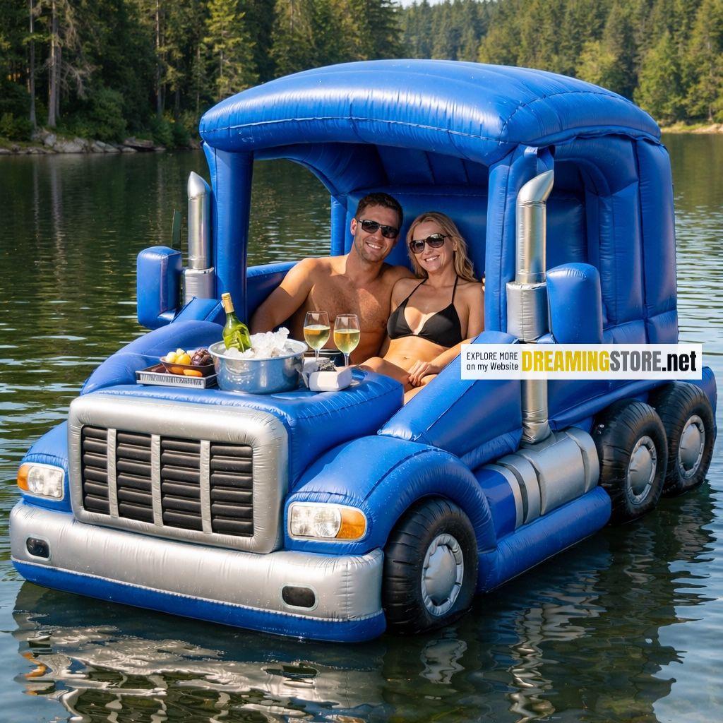 Semi Truck Lake Party Float
