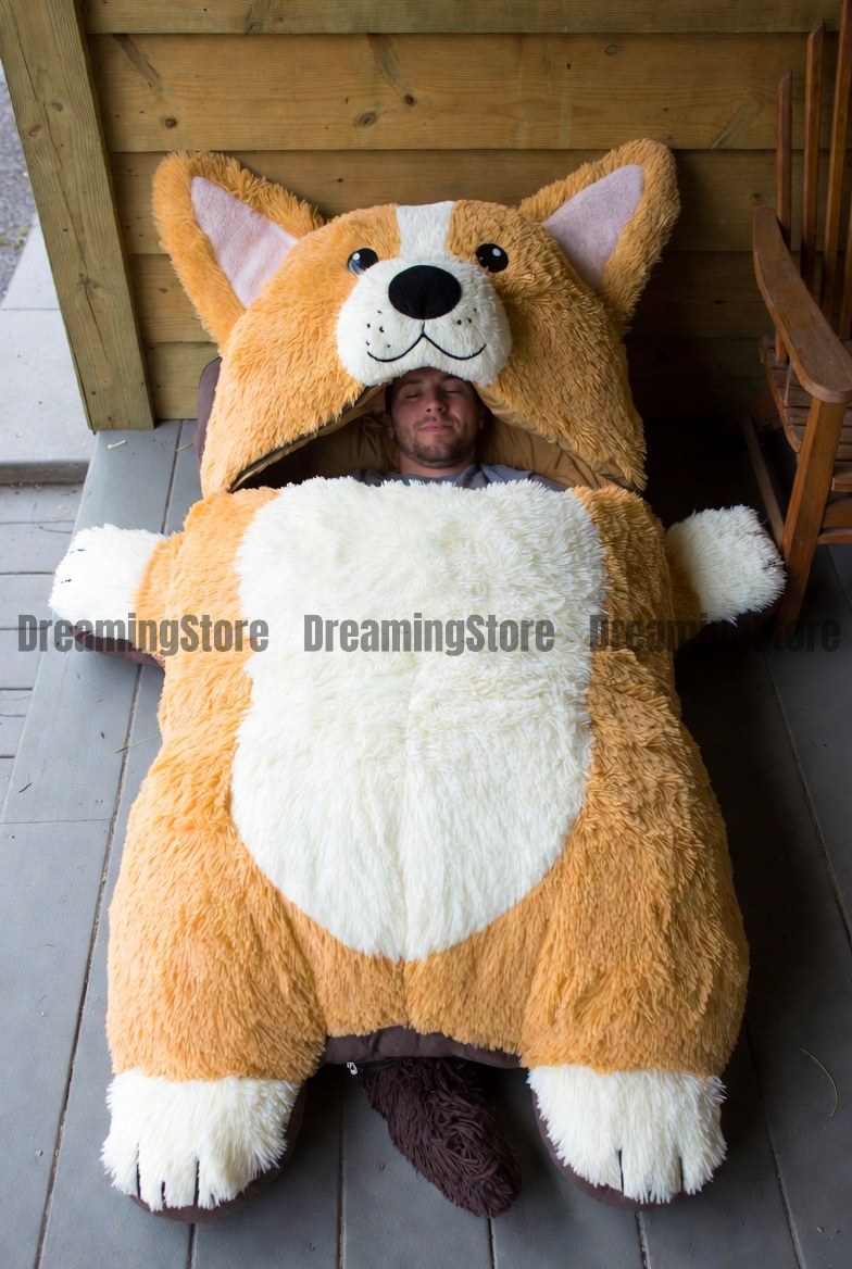 dog-shaped sleeping bag